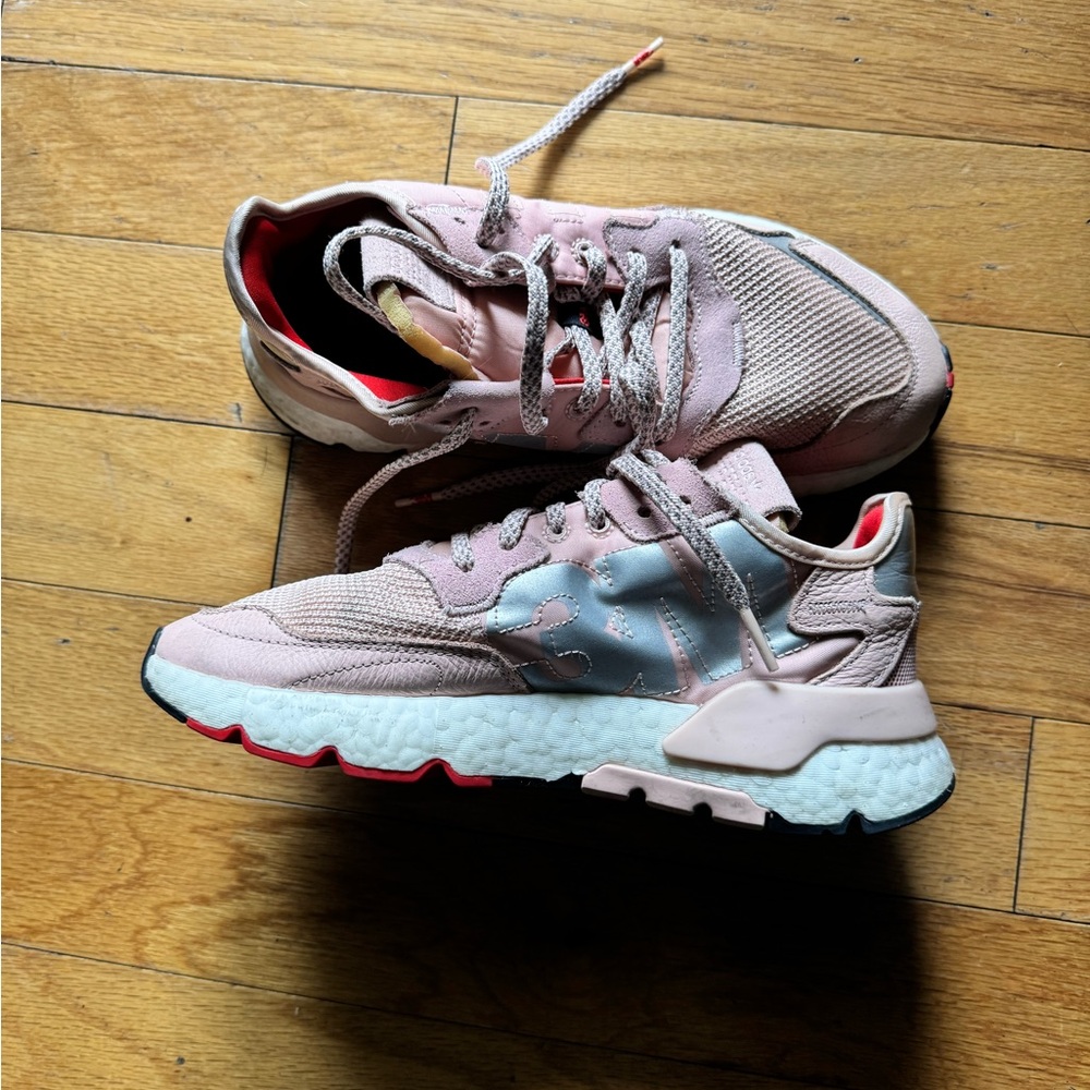 Pink ADIDAS Sneakers with White Soles 8wmn
